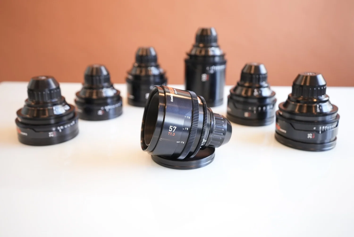 Konica Hexanon Primes — White Point Optics Rehoused
